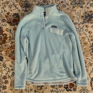 Patagonia Quarter Button Sweater Light Blue